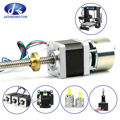 Jkongmotor NEMA 8/11/14/17/23/24/34 T5/T8/T10 Trapezoidal Thread Screw Linear Stepper Motor ile Kurşun Vurucu Adım Motoru