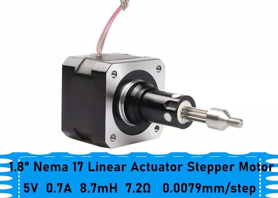 JKM NEMA17 2 fazlı 42mm Kurşun Vidalı Step Motor Çift Yığın Tutsak Hibrid Lineer Aktüatörler