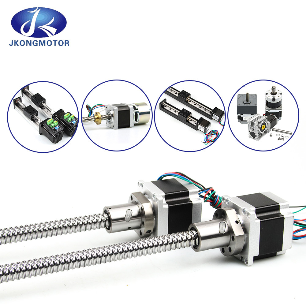 Jkongmotor Lineer stepper motor Nema 11 17 23 34 Lineer elektrikli motor dayanıklı top vida şaftı küçük lineer motor